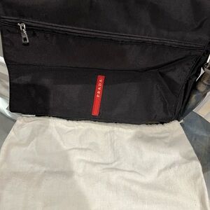 Prada Black and Red Messenger Bag